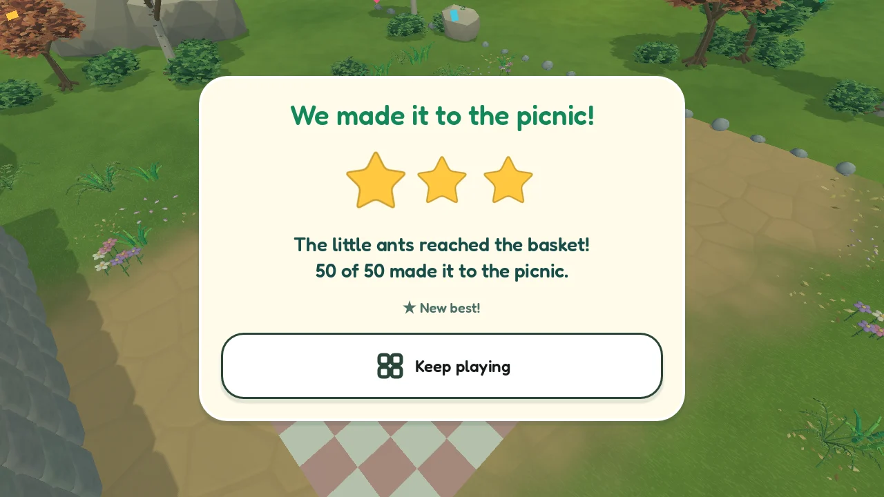 Captured in-game: Little victories